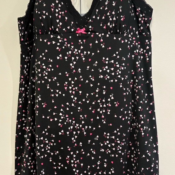 Jenni Other - Jenni Black Nightgown with Heart Accents